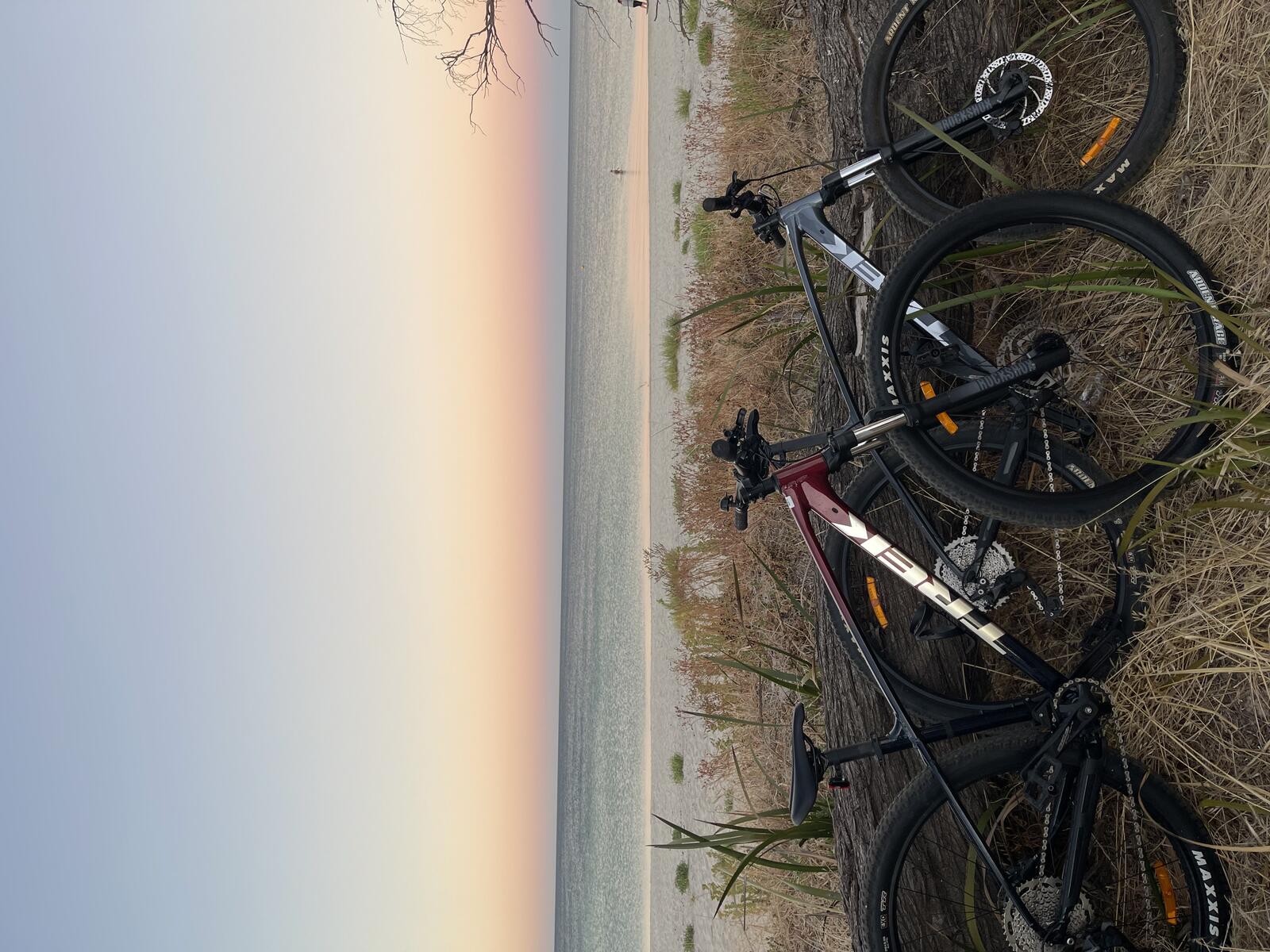 Two bikes on the coastal path returning to Busselton